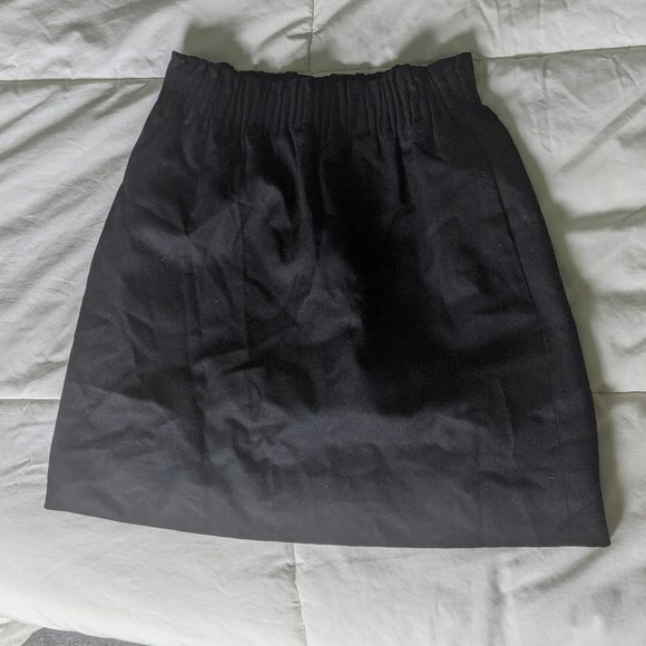 Black Wool J Crew Mini Skirt - Picture 4 of 4